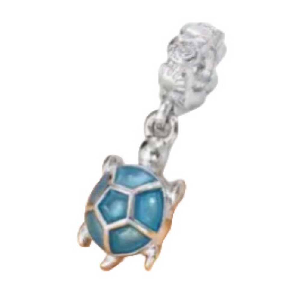 Blue Sea Turtle Dangle Charm